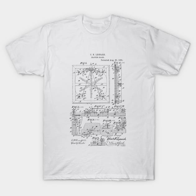 Drawing Board Vintage Patent Hand Drawing T-Shirt by TheYoungDesigns
